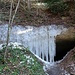 Eisbehangener Eingang zum Hagherenloch