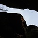 Blick den Kamin hinauf