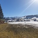 Sicht über Bennau zu den Alpen