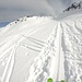 <b>Tolgo i coltelli sia perché la pendenza è diminuita sia perché la neve, in pieno sole, è più tenera. </b>