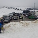 Le parking du col au retour...motivés les autochtones !