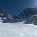 Glacier de Leschaux. C'est désormais ce style de terrain que j'aime bien. En gros le ski de fond, quoi. 