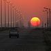 Tag 5 (1.3.):<br /><br />Fahrt zur Sonne mit herrlichen Farben durch Wüstenstaub beim رأس الزور (Ra’s az Zawr) im Süden Kuwaits.