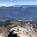Rocciamelone - Ausblick am Gipfel in etwa südliche Richtung, u. a. in die Val di Susa und zum Monte Viso.