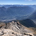Rocciamelone - Ausblick am Gipfel in die west-/südwestwärts ziehende Val di Susa.