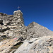 Im Aufstieg zum Rocciamelone - Am Croce di Ferro. Hinten lugt der Gipfelaufbau hervor.