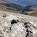 Im Abstieg vom Rocciamelone - Hier in der felsig-schuttigen Flanke zwischen Croce di Ferro und Rifugio Cà d'Astii.