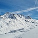 Blick zum Flüela Wisshorn, mein erster Dreitausender. Im Jahre 1973 erstmals besucht mit Louis und Manfred, ebenfalls mit Skis.