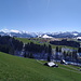 Altberg: Blick Richtung Glarner Alpen (hinter den Wolken wäre das Vreneli) ..