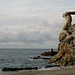 Start zur Tour bei der "Statua del Gigante"; vom Architekten Francesco Levacher entworfen und durch den Bildhauer Arrio Minerbi errichtet, am Strand von Monterosso al Mare...