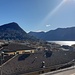 Sicht über die Dächer von Lugano zum Monte Brè