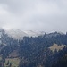 Rückblick von Euthal am Ende der Tour. Der Gipfel des Chli Aubrigs blieb im Nebel.