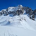 <b>Alla mia sinistra si alza l’imponente mole del Marchhorn (2962 m), cima riservata agli scialpinisti esperti.</b>