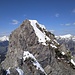 Von hier kann ich den Gipfel nicht erreichen! Hier sieht man aber den oberen Teil meiner späteren Aufstiegsroute: hinter den rechts sichtbaren Latschen und darüber im Schneestreifen zum Gipfel.