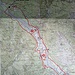Plan der Wanderroute entlang der Maggia