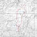 Ein Kartenausschnitt der Route. Mit blau ist die Wanderroute vom Rother Wanderführer "Oberwallis" eingezeichnet