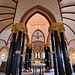 Die Matthiaskapelle ist ein sechseckiger Zentralbau von etwa 11 Metern Durchmesser, mit einem ...