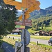 die Wegweiser zeigen auch in Richtung Grosse Scheidegg mit dem Via Alpinaweg Nr. 1