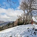 Wenig Schnee am Rotstein 1285m, links die Chrüzegg