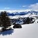 Im Aufstieg zum Rickhubel - an den Berner Alpen stauen sich die Wolken von Süden