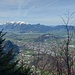 Dicht besiedelt das Vorarlberger Rheintal bis Feldkirch.