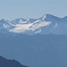 Die Zillertaler Berge im Gebiet des Hintertuxer Gletschers; rechts der Olperer, von hinten gucken Hochfeiler und Hochferner herüber.