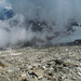 Wolkenspiel im Abstieg vom Fanellhorn, rechts der Fanellgletscher.