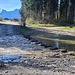 Die Querung des Baches ist schon fast die Schlüsselstelle