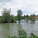 Die Insel der Schifflände Rheinfelden stand unter Wasser.