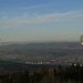 Looking to the Schwarzwald: On the horizon in the center Feldberg, the nuclear power plant cloud is in Leibstadt 
