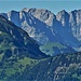 Blick auf Juifen (links) und die schroffen Lalidererwände im Karwendel mit Zoom.