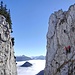 Kletterer beim abseilen an der Roßstein-Nadel.