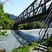 Eisenbahn- und Fussgängerbrücke über den Rhein
