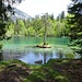 Wahrscheinlich das kleinste Inselchen der Schweiz liegt im Crestasee