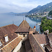 Blick vom Donjon Richtung Montreux.
