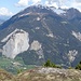 Ein Blick zum Bergsturzgebiet oberhalb von Brienz.