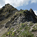 Felsstufe und Turm beim Aufstieg zum Gross-Schiffli