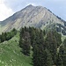 Il Monte Brusada dall’Alpe Bassetta, con bella vista sulla cresta percorsa.