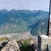 Panorama dal Pizzo Damino su Chiavenna e sull’inizio della Valle Spluga.
