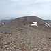 Blick vom Gipfel auf den Gratweg, der vom Agathias kommt.