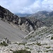 Abstieg vom Afchenas-Pass in das Schuttfeld