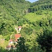 Blick zu den einzigen Häusern die die im unteren Erlautal gebaut werden durften, jetzt ist es zum Glück als Landschaftsschutzgebiet ausgewiesen.