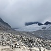 Aufstieg Richtung Schneescharte – Blick zum Stampflkees – Schrammacher im Nebel
