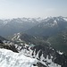 Blick hinunter zum Arlbergpass, rechts im Hintergrund die Kuchenspitze