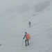 Discesa nel nevaio per aggirare la cresta sud del Vernokhörner