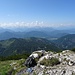 Blick ins Karwendel, rechts zeigt sich der Walchensee