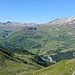 Rückblick auf die Alp Natons (unten links der Bildmitte).