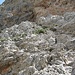 Felsengelände am Ende des unteren Klettersteigs.