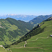 die Alp Gritsch über dem Valüna Tal