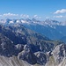 Blick über die Scharte "beim Loch" in die Allgäuer Alpen